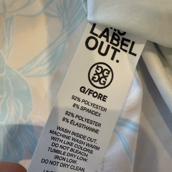 G/Fore Men's XL Stone Stamped Floral Tech Jersey Polo MSRP $120 - Picture 7 of 7